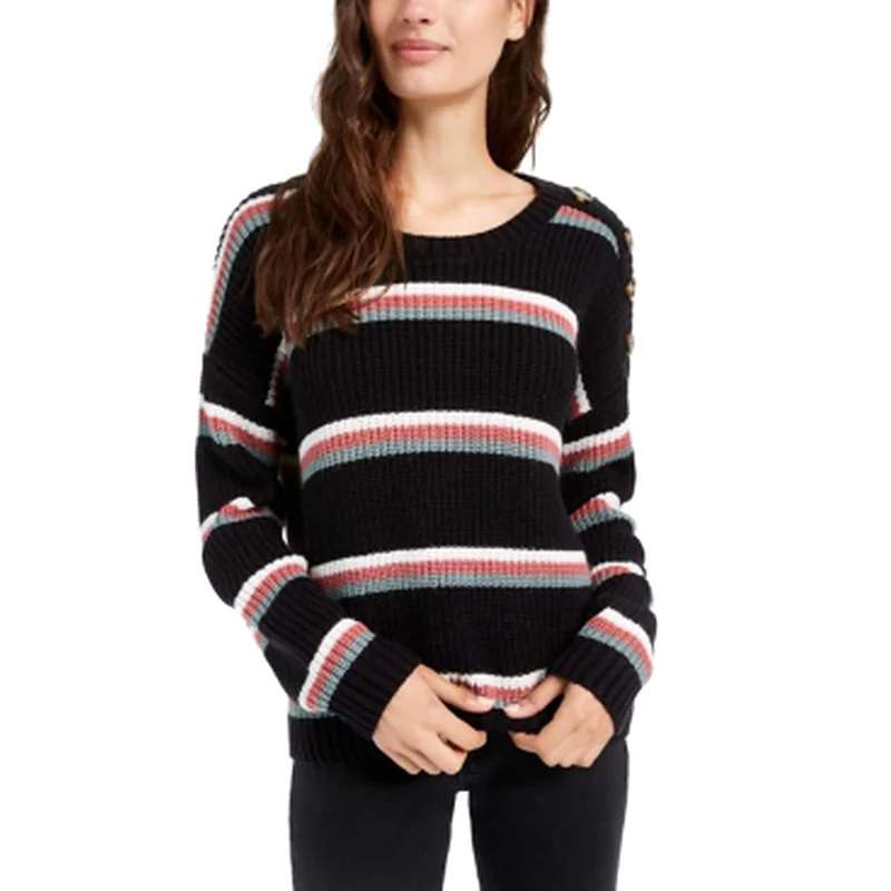 Button-shoulder sweater Hippie Rose Women's clothing